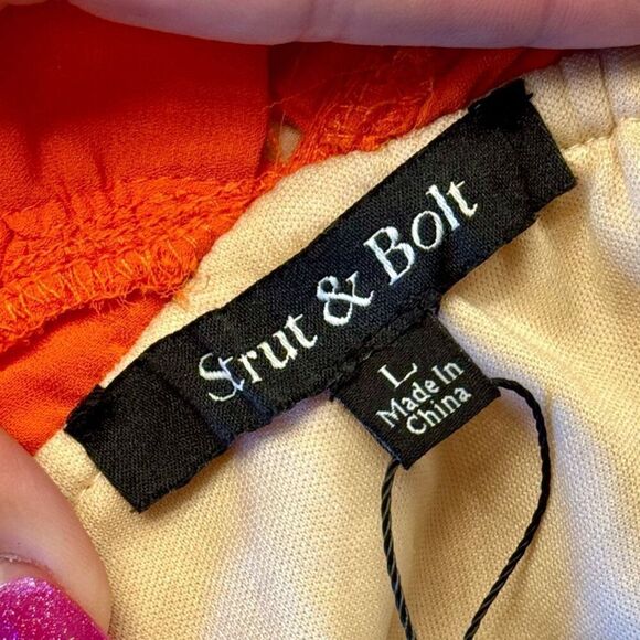 NWT Strut & Bolt Los Angeles Accordion High & Low Self-Tie Halter Neck Dress L - Picture 6 of 12